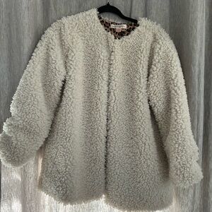 BAND OF GYPSIES FAUX FUR SHEARLING SHERPA TEDDY COAT MEDIUM